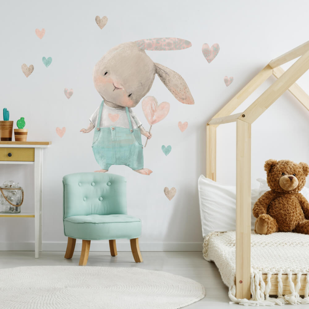 Tableau enfant personalisable, bambi, tableau chambre enfant, tableau bois  , lapin, disney ,décoration murale, bébé