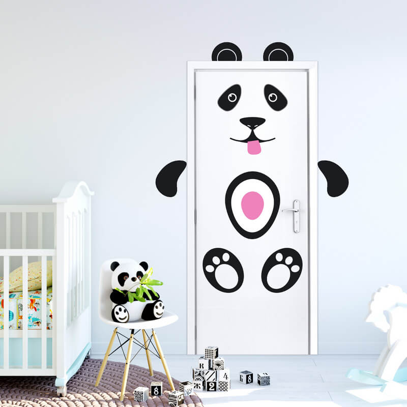 Panda - sticker pour porte et mur
