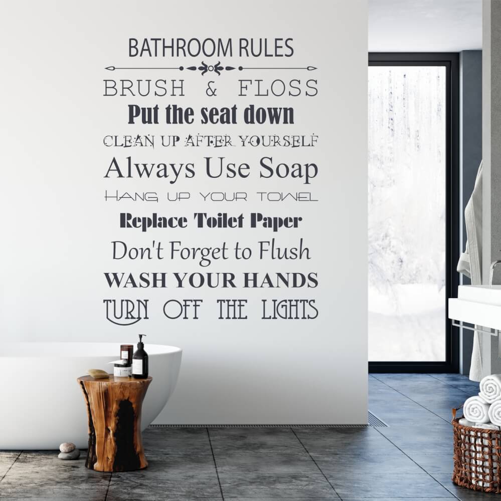 Sticker - Bathroom Rules