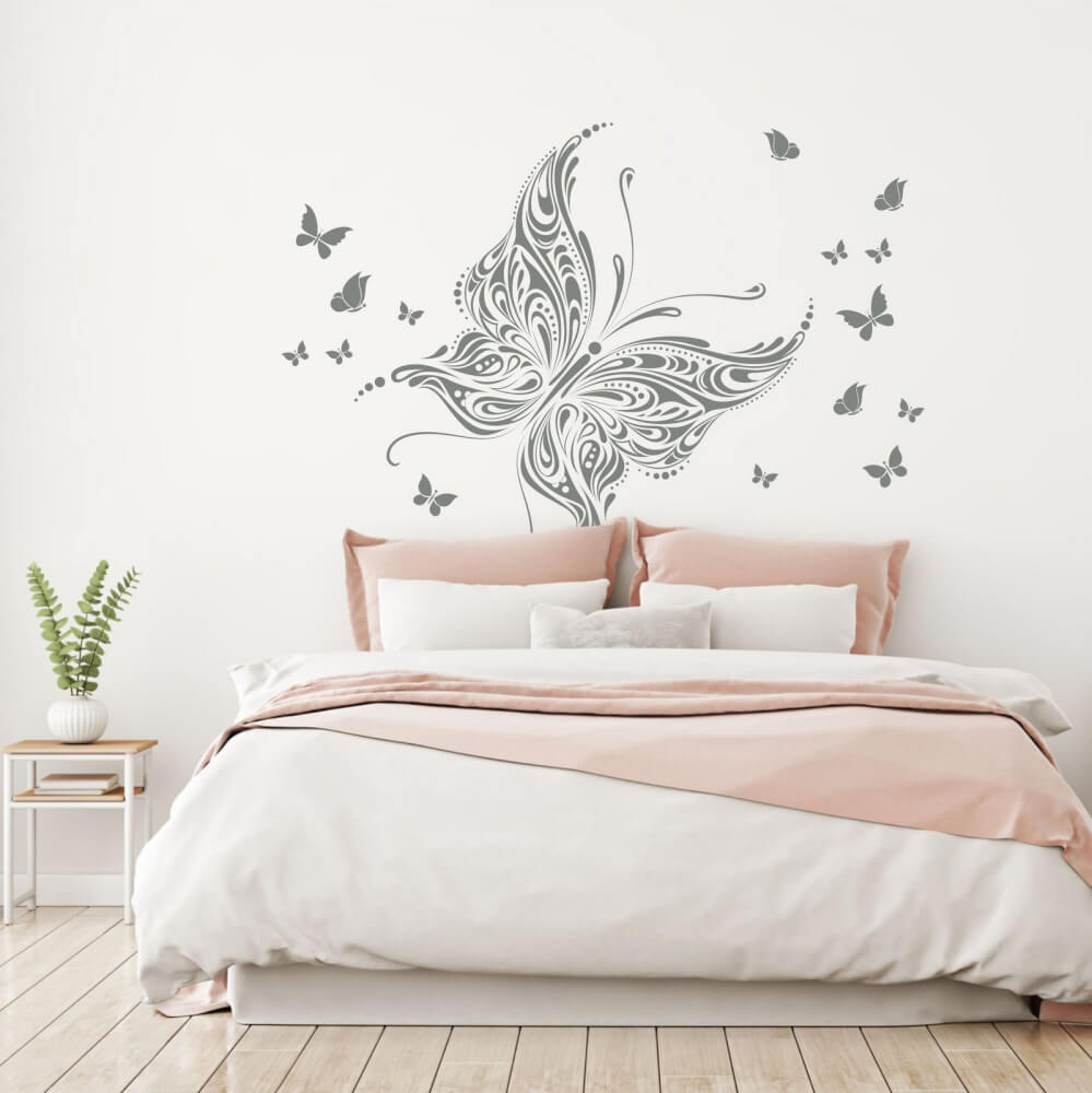 Sticker mural - Grand et petits papillons