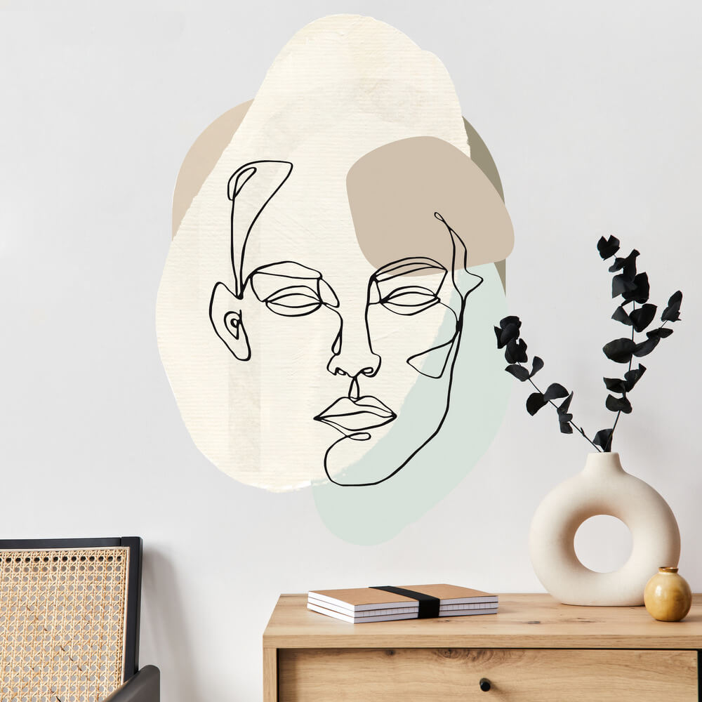 Sticker mural - Ligne de visage