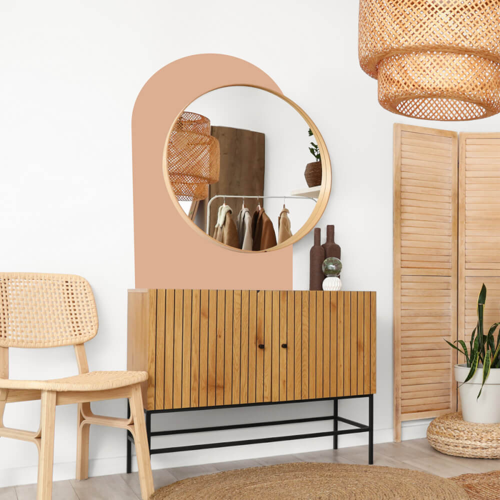 Sticker mural pour arche de miroir