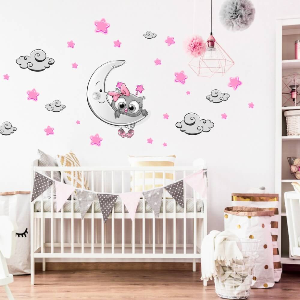 Stickers autocollants La maison champignon pour chambre de bébé