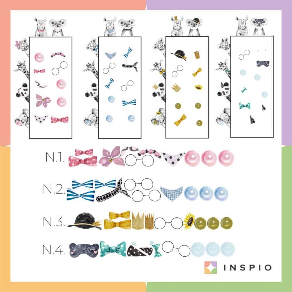 Stickers accessoires pour les stickers de la collection noir et blanc ZOO