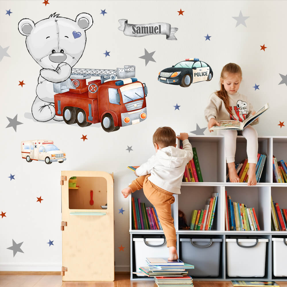 Stickers muraux pour enfant - Ours en peluche 