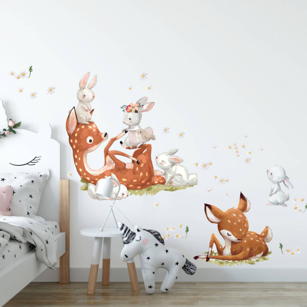 Stickers adhésifs animaux de la ferme colorée pour enfants - Décorécébo