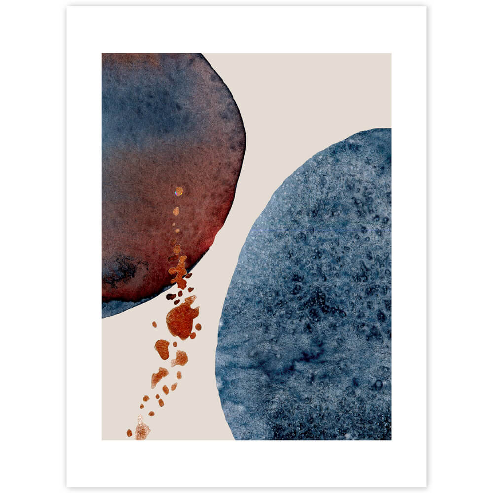 Abstraction moderne - Cercles bleus
